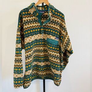 Patagonia Synchilla Fleece in Cliff Arbor Green Mens XXL Gorpcore Outdoor Hike